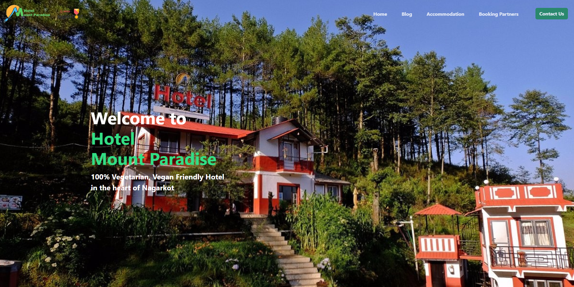 Hotel Mount Paradise Landing Page